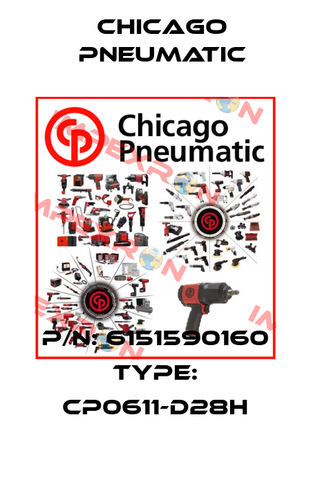 P/N: 6151590160 Type: CP0611-D28H Chicago Pneumatic