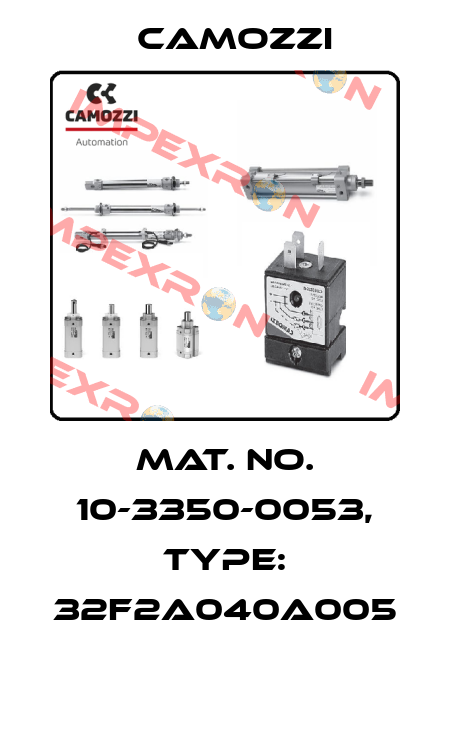 Mat. No. 10-3350-0053, Type: 32F2A040A005  Camozzi