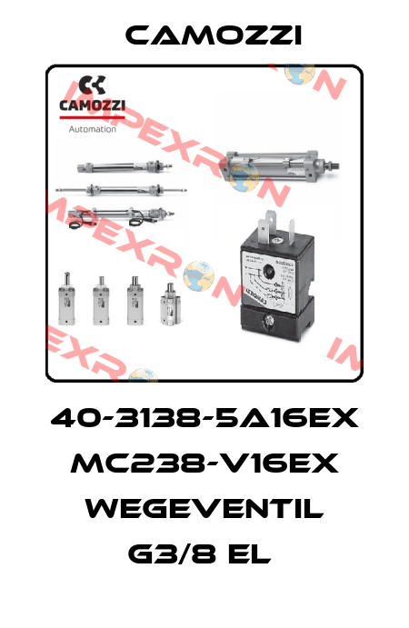 40-3138-5A16EX  MC238-V16EX WEGEVENTIL G3/8 EL  Camozzi