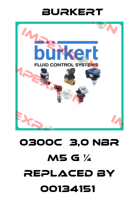 0300C  3,0 NBR M5 G ¼ replaced by 00134151  Burkert