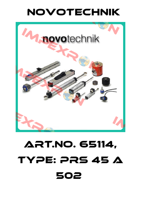Art.No. 65114, Type: PRS 45 A 502  Novotechnik