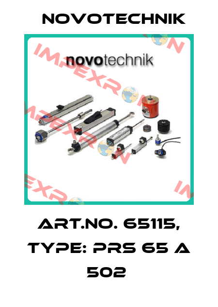 Art.No. 65115, Type: PRS 65 A 502  Novotechnik