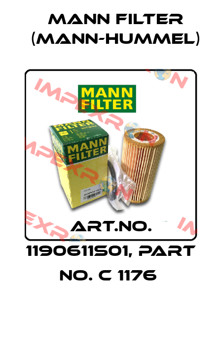 Art.No. 1190611S01, Part No. C 1176  Mann Filter (Mann-Hummel)