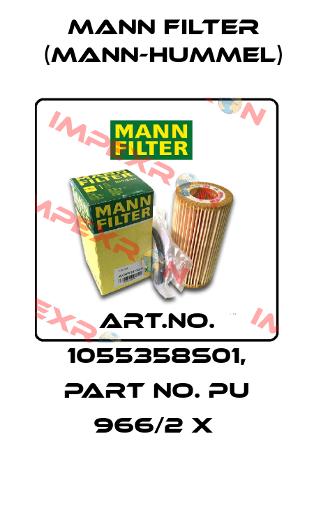Art.No. 1055358S01, Part No. PU 966/2 x  Mann Filter (Mann-Hummel)