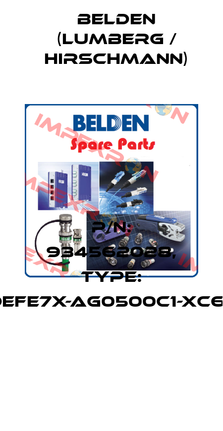 P/N: 934562028, Type: GAN-DEFE7X-AG0500C1-XC607-AC  Belden (Lumberg / Hirschmann)