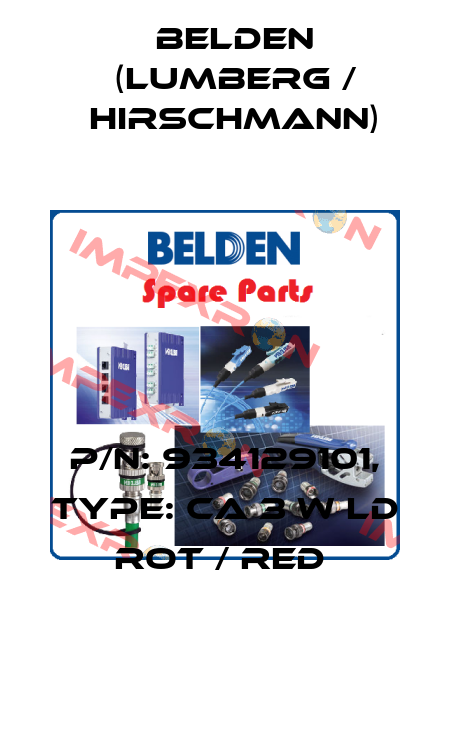 P/N: 934129101, Type: CA 3 W LD rot / red  Belden (Lumberg / Hirschmann)