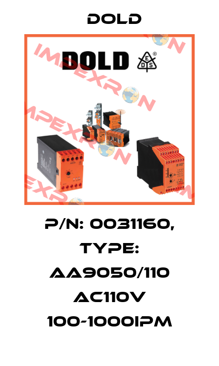 p/n: 0031160, Type: AA9050/110 AC110V 100-1000IPM Dold