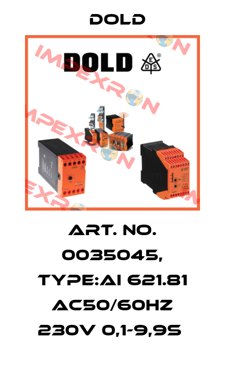 Art. No. 0035045, Type:AI 621.81 AC50/60HZ 230V 0,1-9,9S  Dold