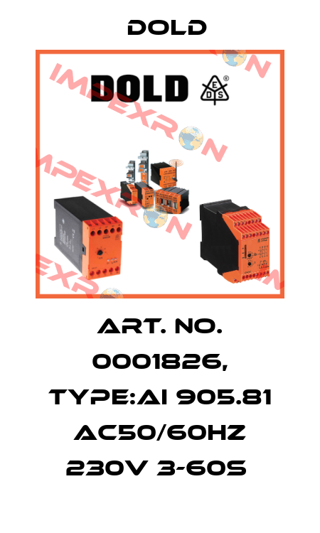 Art. No. 0001826, Type:AI 905.81 AC50/60HZ 230V 3-60S  Dold
