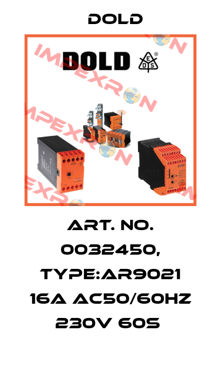 Art. No. 0032450, Type:AR9021 16A AC50/60HZ 230V 60S  Dold