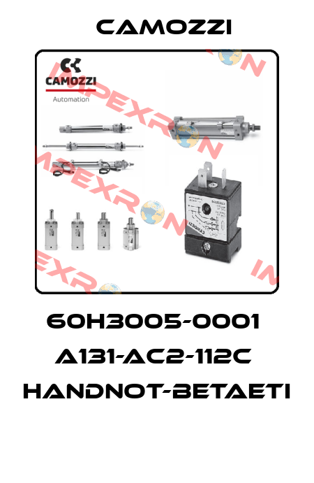 60H3005-0001  A131-AC2-112C  HANDNOT-BETAETI  Camozzi