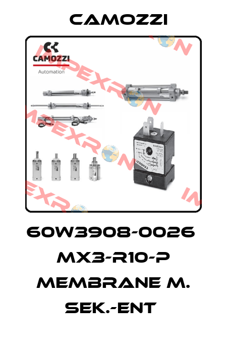 60W3908-0026  MX3-R10-P MEMBRANE M. SEK.-ENT  Camozzi