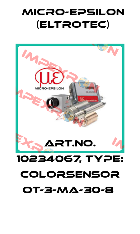 Art.No. 10234067, Type: colorSENSOR OT-3-MA-30-8  Micro-Epsilon (Eltrotec)