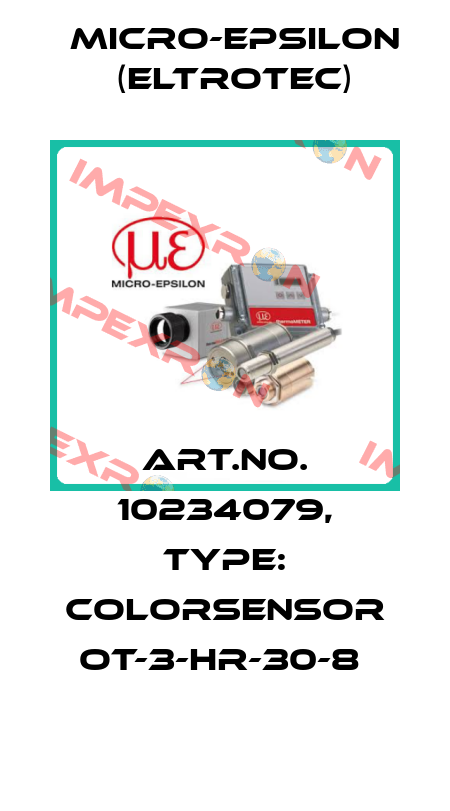 Art.No. 10234079, Type: colorSENSOR OT-3-HR-30-8  Micro-Epsilon (Eltrotec)