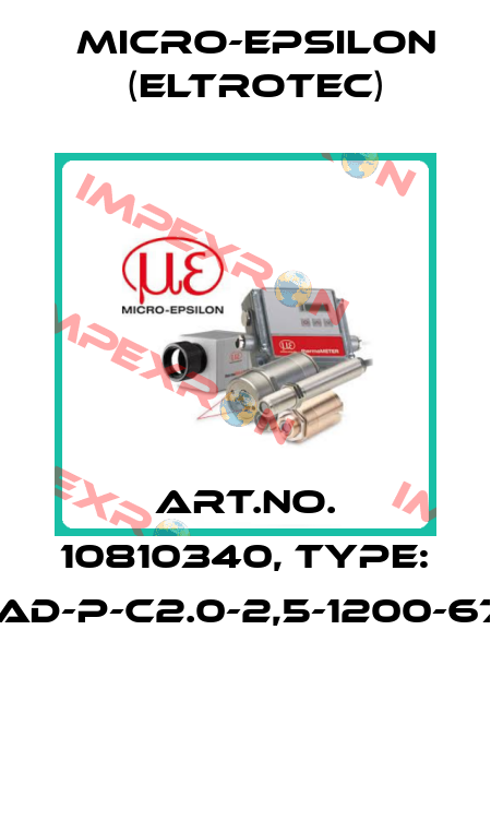 Art.No. 10810340, Type: FAD-P-C2.0-2,5-1200-67°  Micro-Epsilon (Eltrotec)