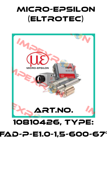 Art.No. 10810426, Type: FAD-P-E1.0-1,5-600-67°  Micro-Epsilon (Eltrotec)
