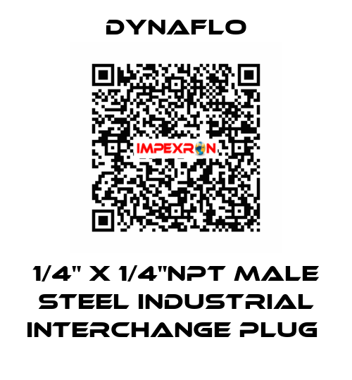 1/4" X 1/4"NPT MALE STEEL INDUSTRIAL INTERCHANGE PLUG  Dynaflo