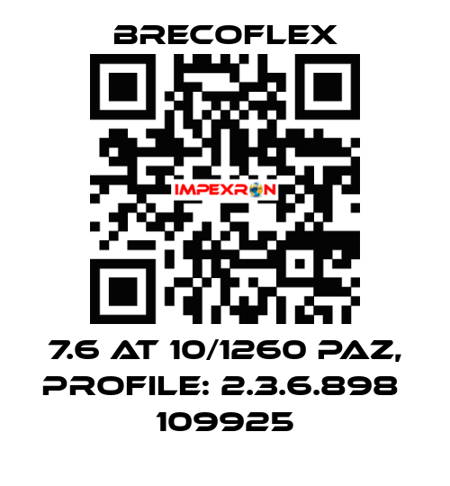 7.6 AT 10/1260 PAZ, PROFILE: 2.3.6.898  109925  Brecoflex