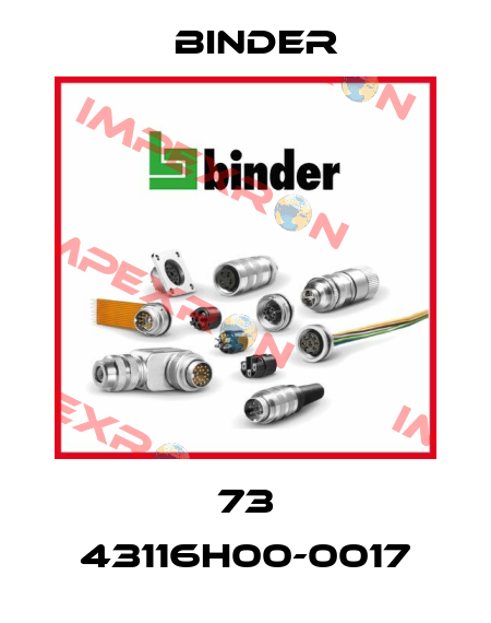 73 43116H00-0017 Binder