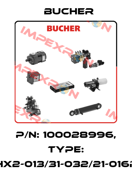 P/N: 100028996, Type: QPHX2-013/31-032/21-016R90 Bucher