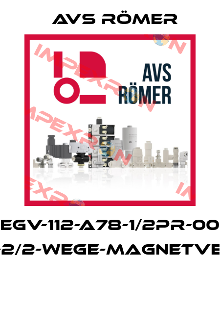 EGV-112-A78-1/2PR-00 Teil-2/2-Wege-Magnetventil  Avs Römer