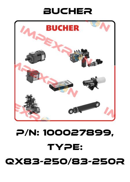 P/N: 100027899, Type: QX83-250/83-250R Bucher