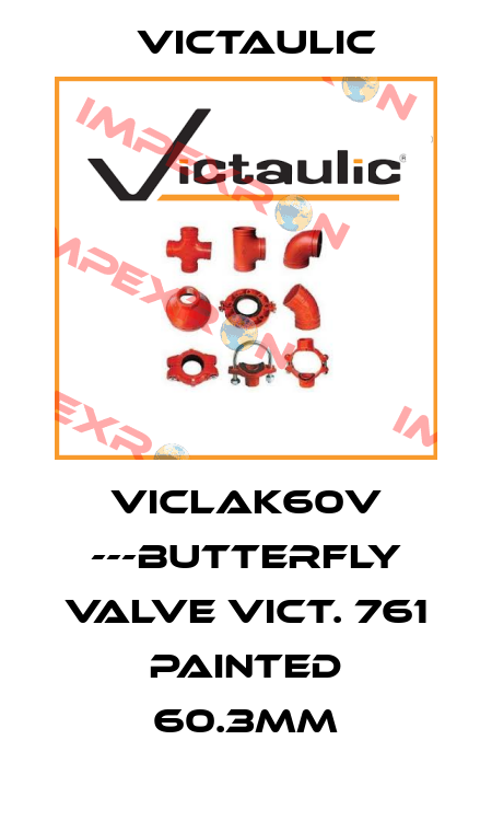 VICLAK60V ---Butterfly valve Vict. 761 painted 60.3mm Victaulic