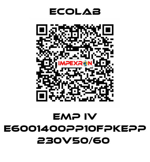 EMP IV E6001400PP10FPKEPP 230V50/60  Ecolab