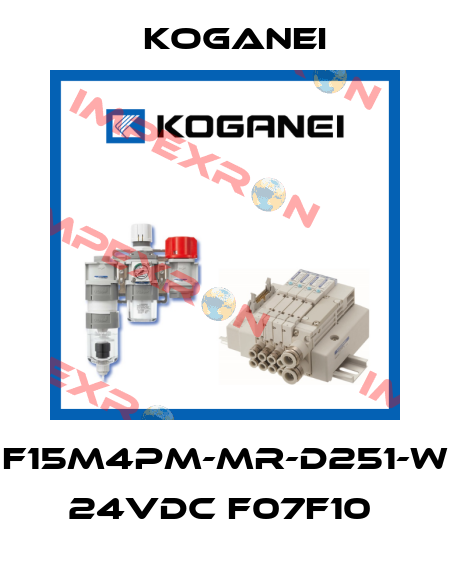 F15M4PM-MR-D251-W 24VDC F07F10  Koganei
