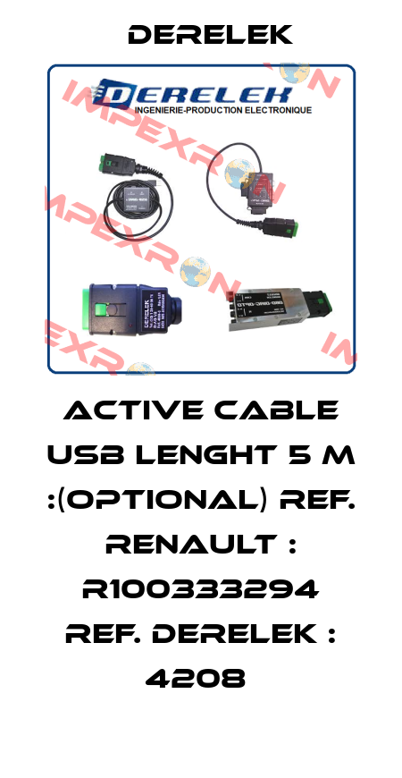 ACTIVE CABLE USB LENGHT 5 M :(OPTIONAL) REF. RENAULT : R100333294 REF. DERELEK : 4208  Derelek