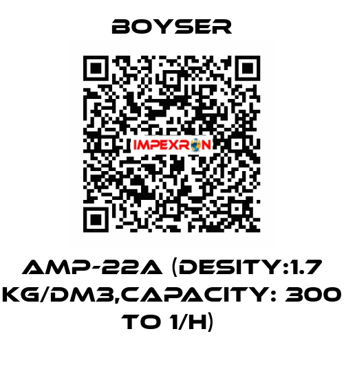 AMP-22A (DESITY:1.7 KG/DM3,CAPACITY: 300 TO 1/H)  Boyser