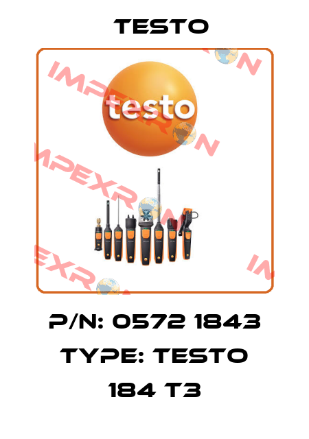 P/N: 0572 1843 Type: testo 184 T3 Testo