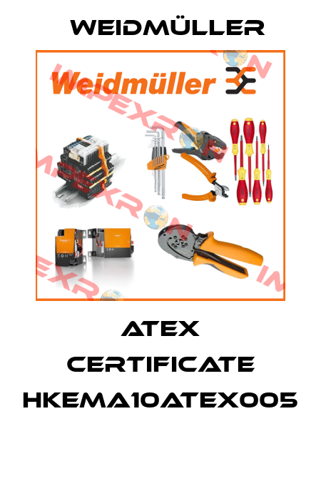 ATEX CERTIFICATE HKEMA10ATEX005  Weidmüller