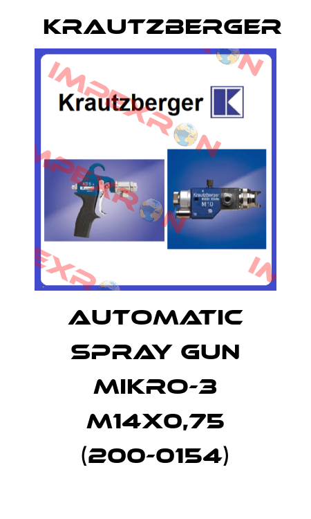 AUTOMATIC SPRAY GUN MIKRO-3 M14X0,75 (200-0154) Krautzberger