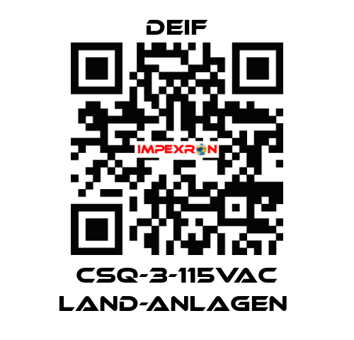CSQ-3-115VAC Land-Anlagen  Deif