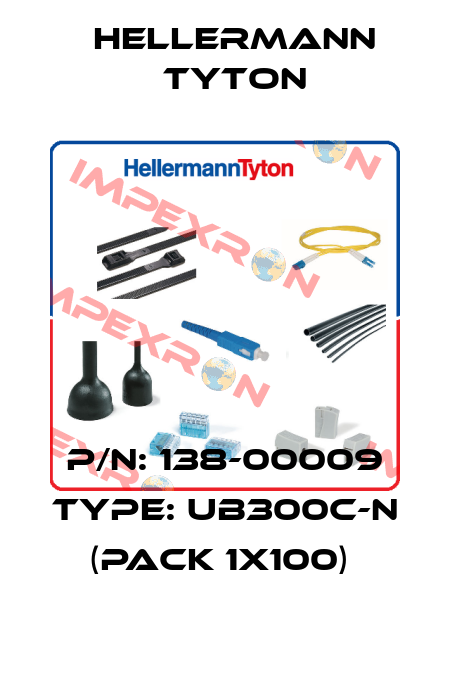 P/N: 138-00009 Type: UB300C-N (pack 1x100)  Hellermann Tyton