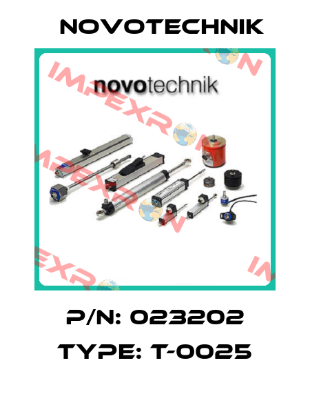 P/N: 023202 Type: T-0025 Novotechnik