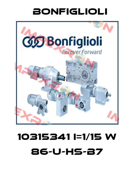 10315341 I=1/15 W 86-U-HS-B7 Bonfiglioli