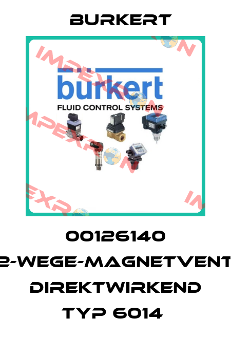 00126140 3/2-WEGE-MAGNETVENTIL, DIREKTWIRKEND TYP 6014  Burkert