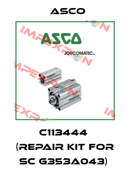 C113444  (REPAIR KIT FOR SC G353A043)  Asco