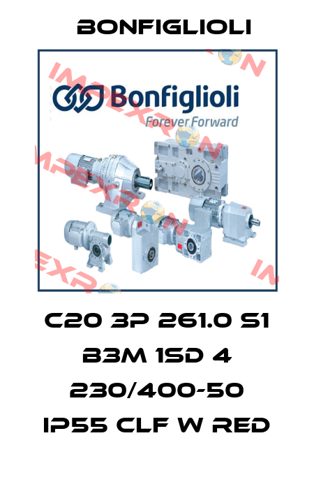 C20 3P 261.0 S1 B3M 1SD 4 230/400-50 IP55 CLF W RED Bonfiglioli
