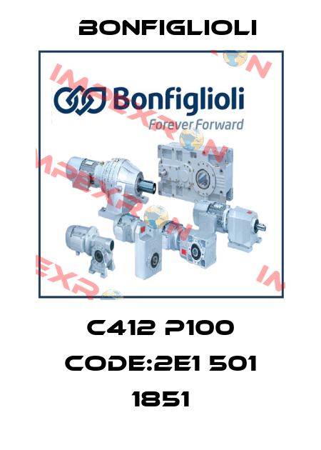 C412 P100 CODE:2E1 501 1851 Bonfiglioli