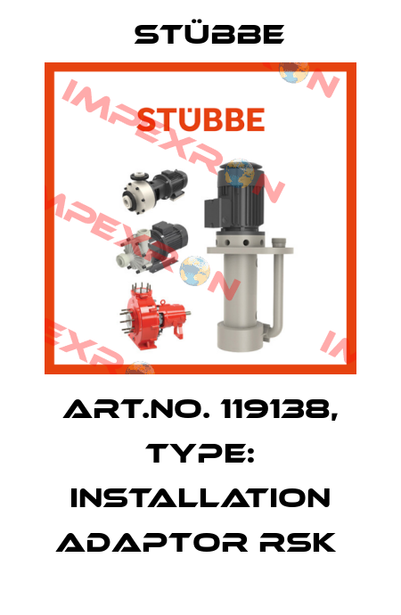 Art.No. 119138, Type: Installation adaptor RSK  Stübbe