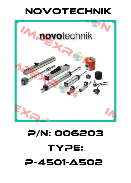 P/N: 006203 Type: P-4501-A502  Novotechnik