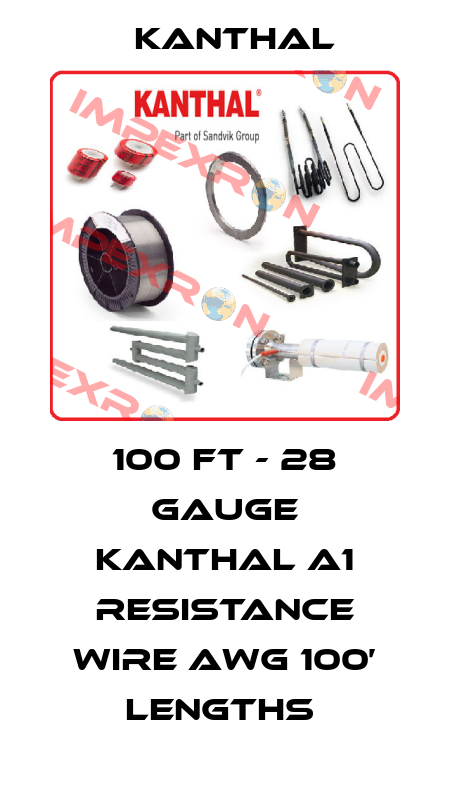 100 ft - 28 Gauge Kanthal A1 Resistance Wire AWG 100’ Lengths  Kanthal