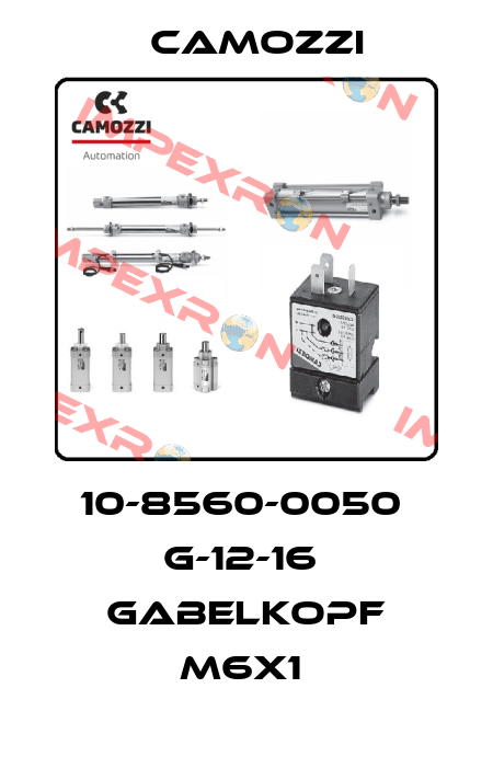 10-8560-0050  G-12-16  GABELKOPF M6X1  Camozzi