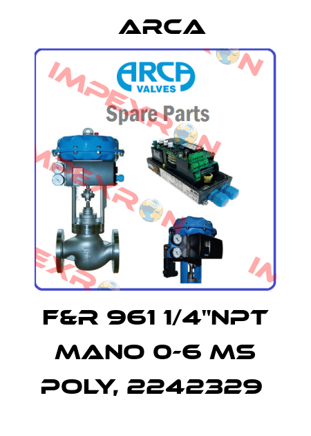 F&R 961 1/4"NPT Mano 0-6 MS Poly, 2242329  ARCA