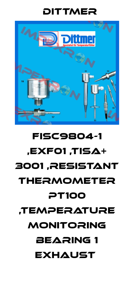FISC9804-1 ,EXF01 ,TISA+ 3001 ,RESISTANT THERMOMETER PT100 ,TEMPERATURE MONITORING BEARING 1 EXHAUST  Dittmer