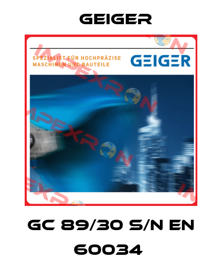 GC 89/30 S/N EN 60034  Geiger