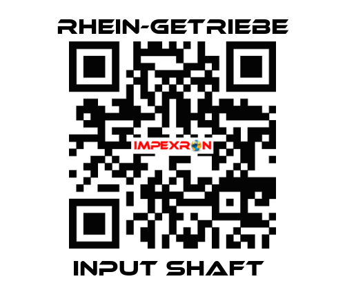 INPUT SHAFT  Rhein-Getriebe
